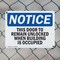 Signmission This Door To Remain Unlocked When Building, 14 in W x Rectangle, Plastic OS-2PACK-NS-P-1014-L-18606 - alternate 8